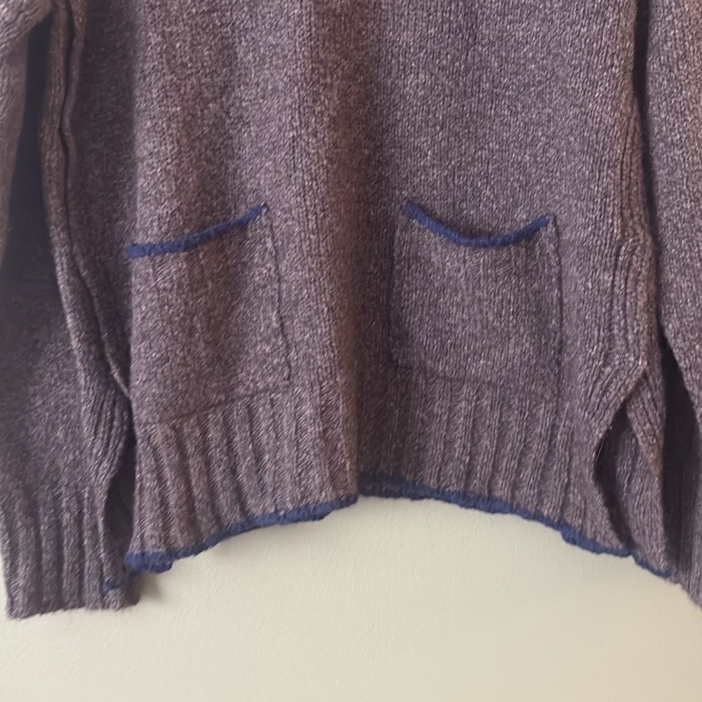 Lis Lareida 67% Yak 33% Cashmere Knit Grey Navy Side Button Sweater Sz S - Picture 4 of 8